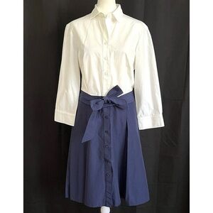 FINLEY Rocky Tie Front 3/4 Sleeve
Chambray Button Front Shirt Dress, nav…